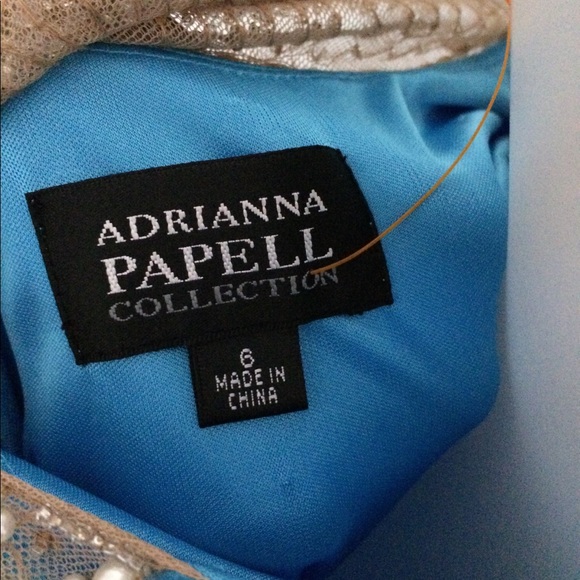 Adrianna papell collection blue dress size 6 - Picture 8 of 8